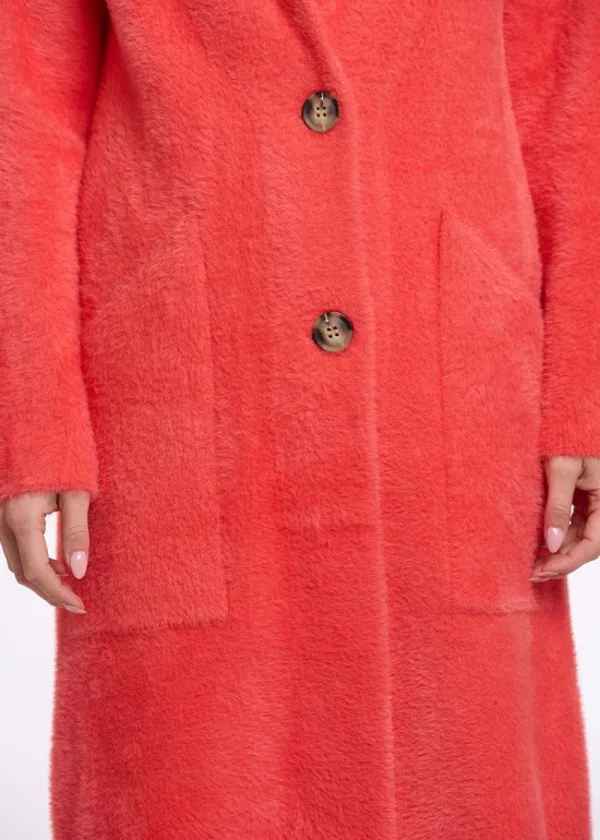 Rino & Pelle Kee Cardigan - Hot Coral | Coats & Jackets