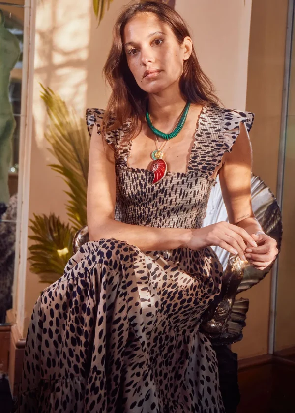 Rixo Kendall Dress - Antelope Spot Black | Dresses