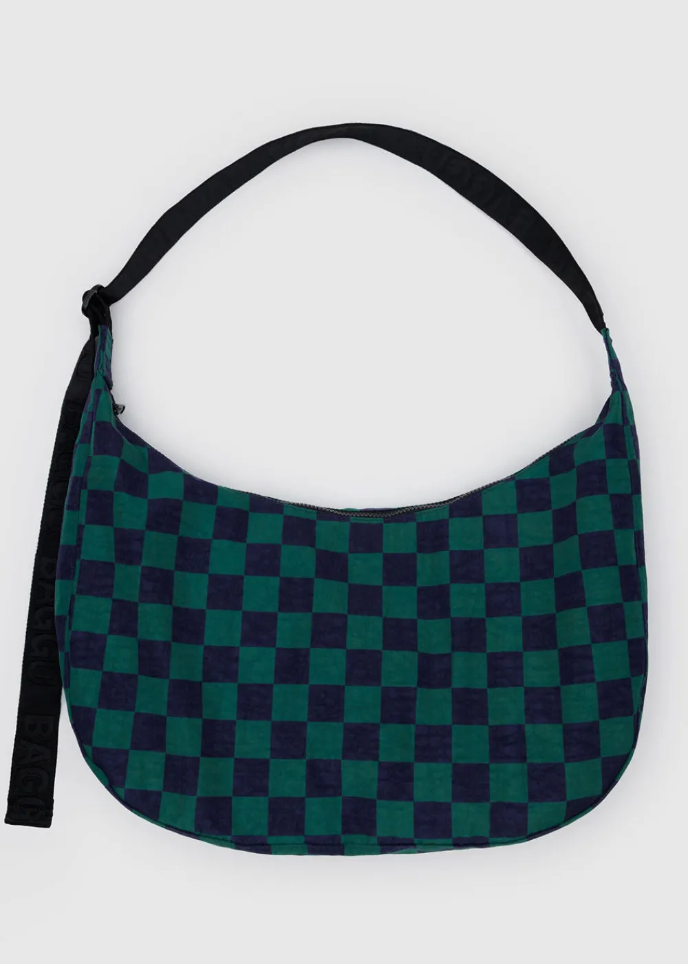 large_nylon_crescent_bag__0-1.webp BAGGU Large Nylon Crescent Bag - Navy Green Check | Bags