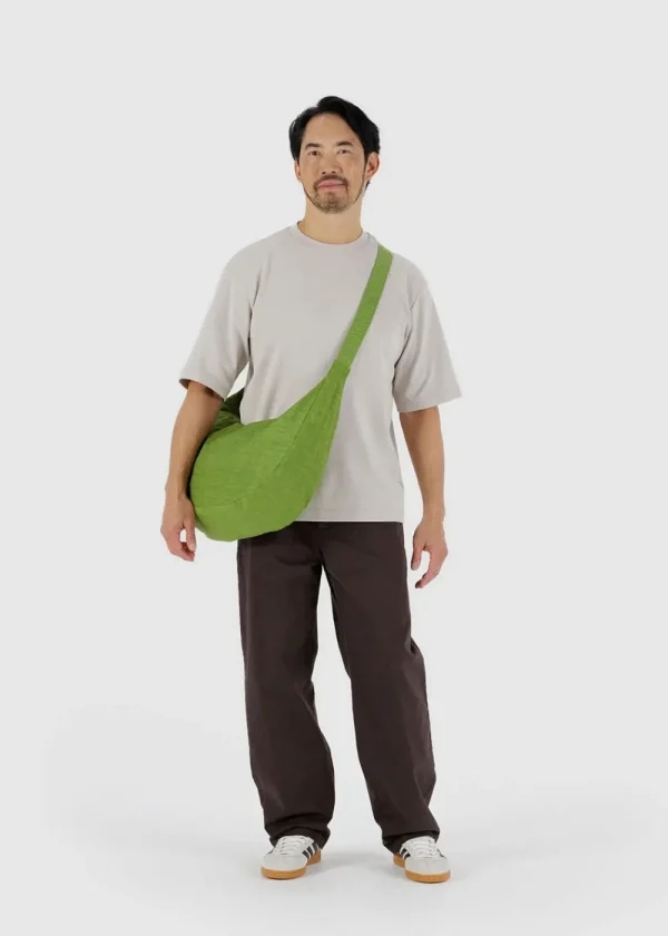 BAGGU Large Nylon Crescent Bag - Green Juice | Bags