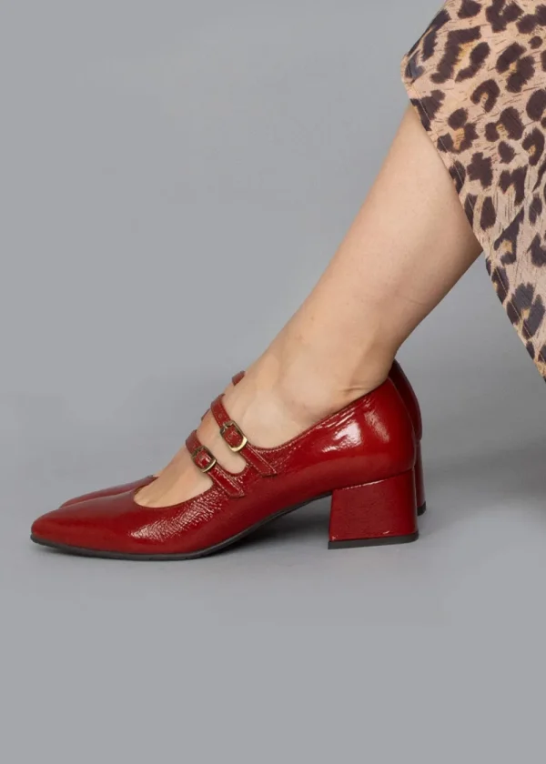 Esska Laura Brick Patent Heel Shoe | Shoes