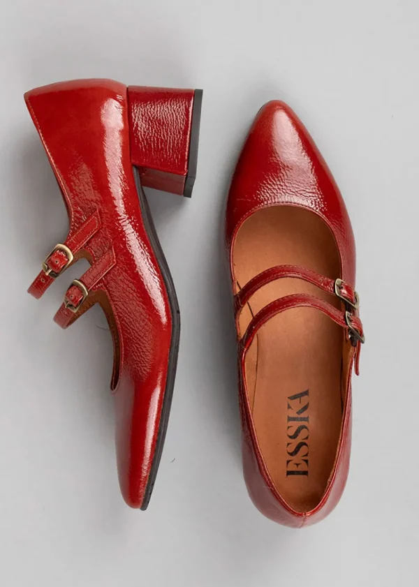 Esska Laura Brick Patent Heel Shoe | Shoes