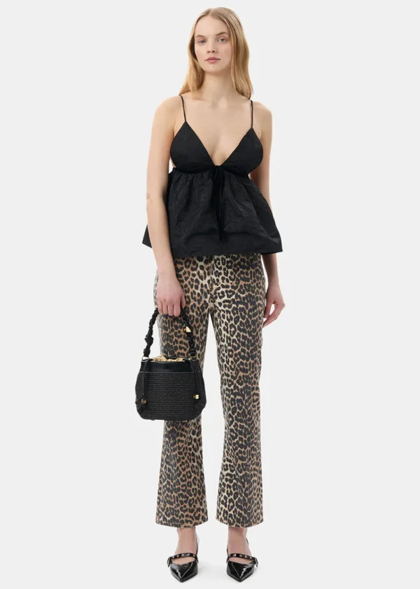 GANNI Leopard Betzy Cropped Jeans | Jeans