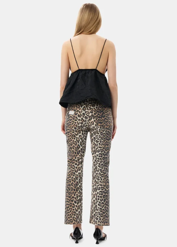 GANNI Leopard Betzy Cropped Jeans | Jeans