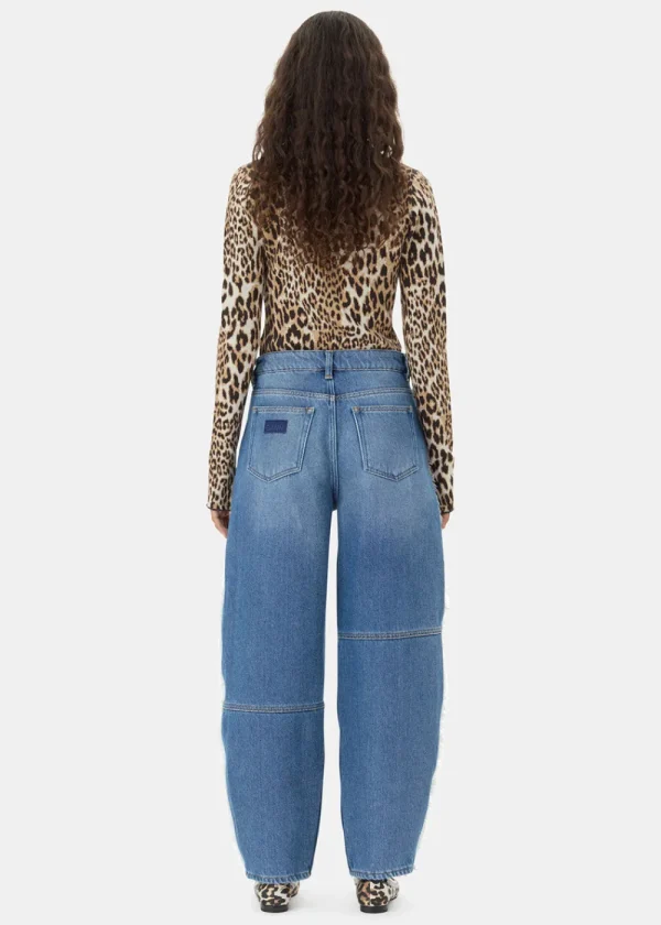 GANNI Leopard Knitted Polo Shirt | Knitwear