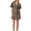 GANNI Leopard Printed Wrap Mini Dress | Dresses