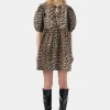 GANNI Leopard Tie String Mini Dress | Dresses