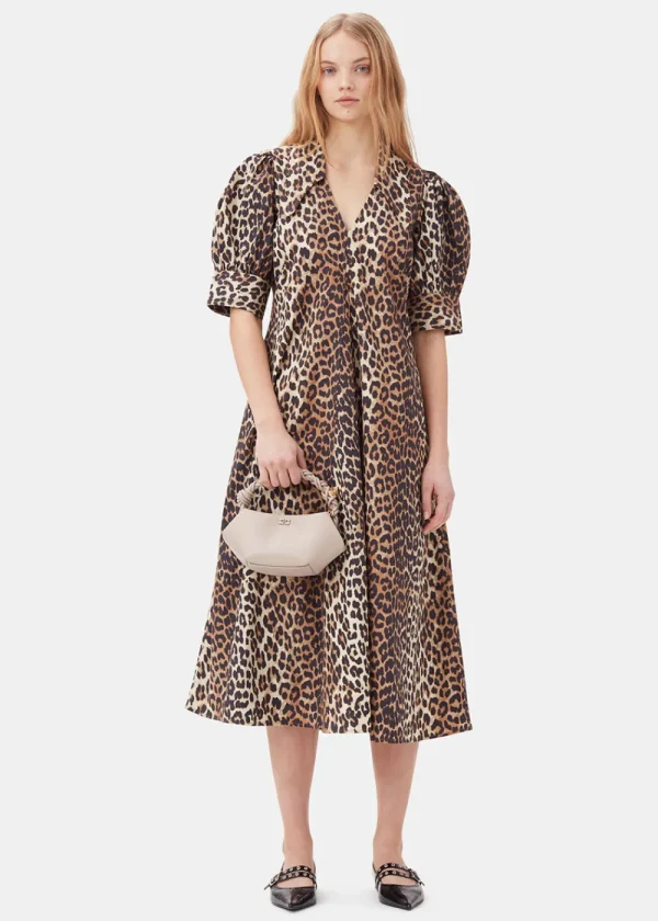 GANNI Leopard V-neck Maxi Dress | Dresses