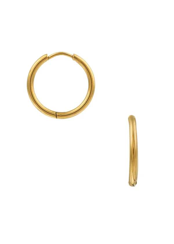Orelia LUXE Mid-Size Hoop Earrings - Gold | Earrings