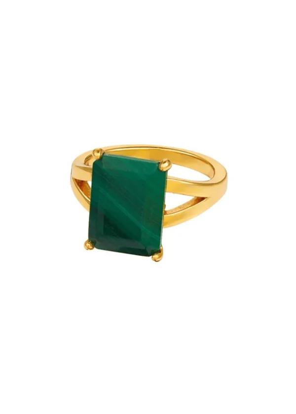 Orelia Malachite Claw Set Ring | Rings