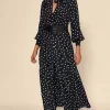 Rixo Marigold Dress - Bohemia Spot Deep Navy | Dresses