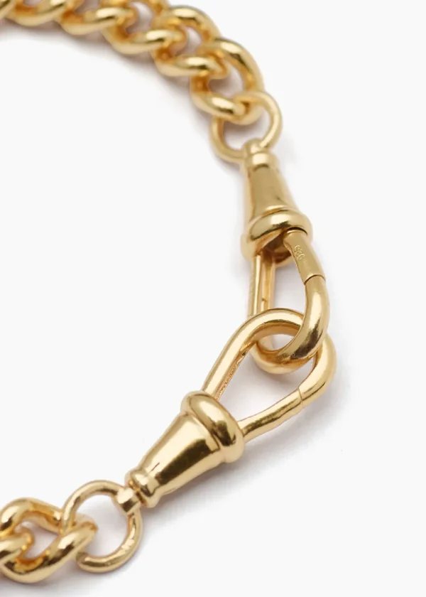 Tilly Sveaas Medium Gold Curb Clipt Bracelet | Bracelets