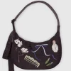 BAGGU Medium Nylon Crescent Bag - Embroidered Get Ready With Me | Bags