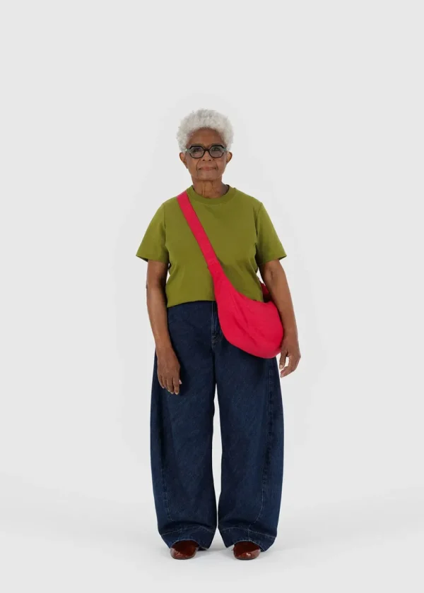 BAGGU Medium Nylon Crescent Bag - Candy Apple | Bags