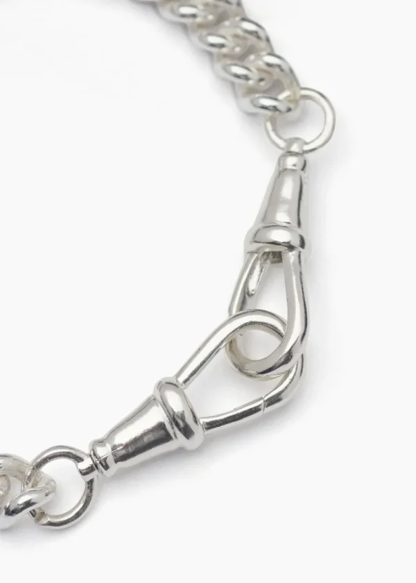 Tilly Sveaas Medium Silver Curb Clipt Bracelet | Bracelets