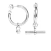 Tilly Sveaas Medium Silver T-Bar Earrings | Earrings
