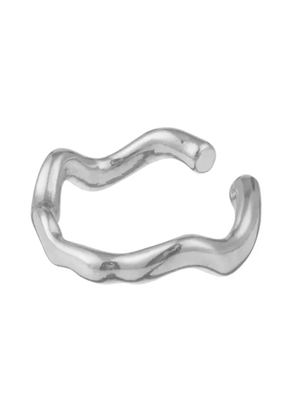 Orelia Organic Wave Ear Cuff - Silver | Earrings
