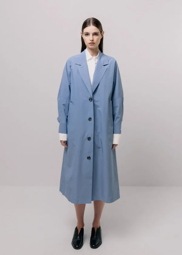 Emin and Paul Oversized Trench Coat - Sky | Coats & Jackets