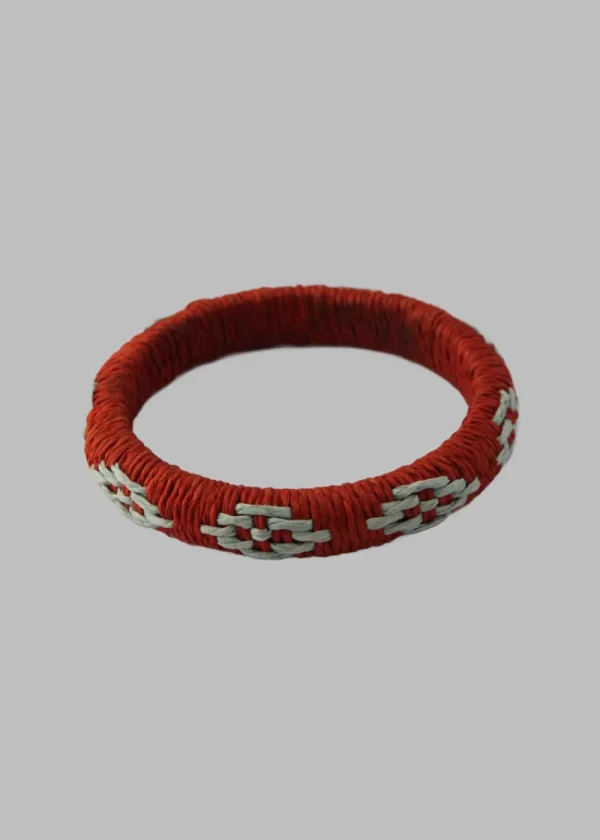 Cardomon Red and Soft Blue Fine Bangle | Bracelets