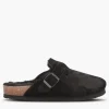 Genuins Riva Velour Wool Clog - Black | Shoes