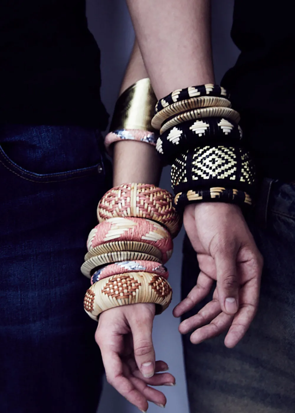 rose_and_natural_wide_ban_5.webp Cardomon Rose and Natural Wide Bangle | Bracelets