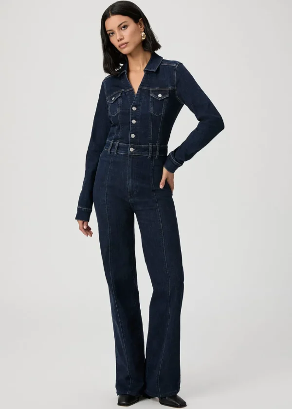 Paige Sasha Long Sleeve Jumpsuit 32" | Jumpsuits