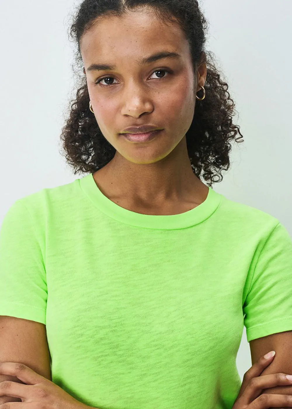 short_sleeve_sonoma_round_2.webp American Vintage Short Sleeve Sonoma Round Neck T-Shirt - Fluo Apple | Tops