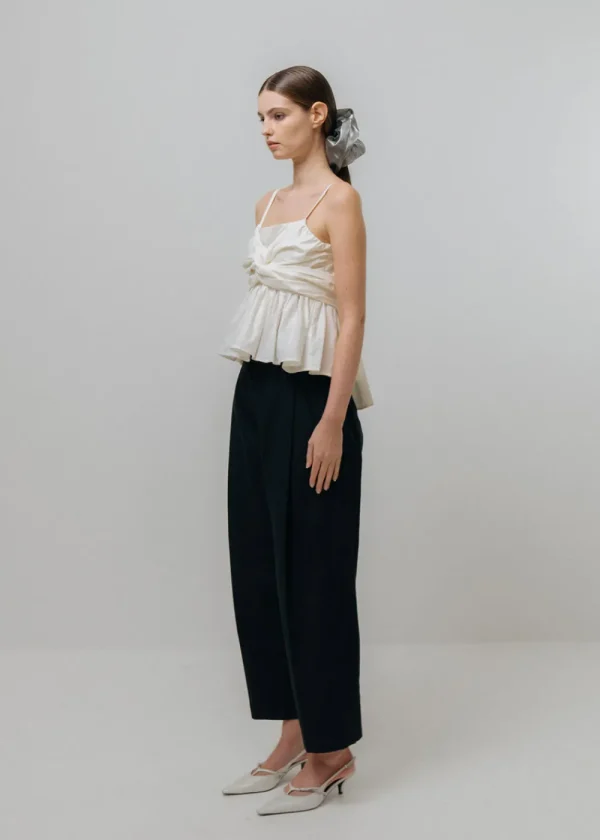 Emin and Paul Single Dart Trousers - Black | Trousers