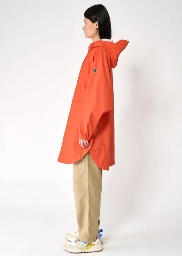 Tantä Sky Rain Jacket - Tangerine Tango | Coats & Jackets