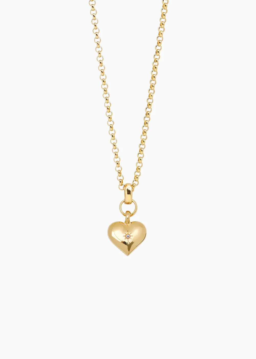 small_gold_heart_on_belch_0.webp Tilly Sveaas Small Gold Heart on Belcher Chain | Necklaces