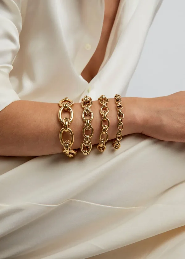 Tilly Sveaas Small Gold Interlock Bracelet | Bracelets
