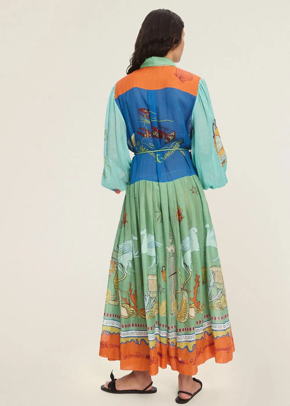 surrealist_summer_ramie_s_1.webp Alémais Surrealist Summer Ramie Shirtdress | Dresses
