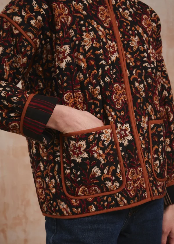 Pink City Prints Tan Jaal Penny Jacket | Coats & Jackets