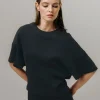 Emin and Paul Tapered T-Shirt - Black | Tops