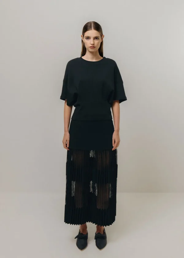 Emin and Paul Tapered T-Shirt - Black | Tops