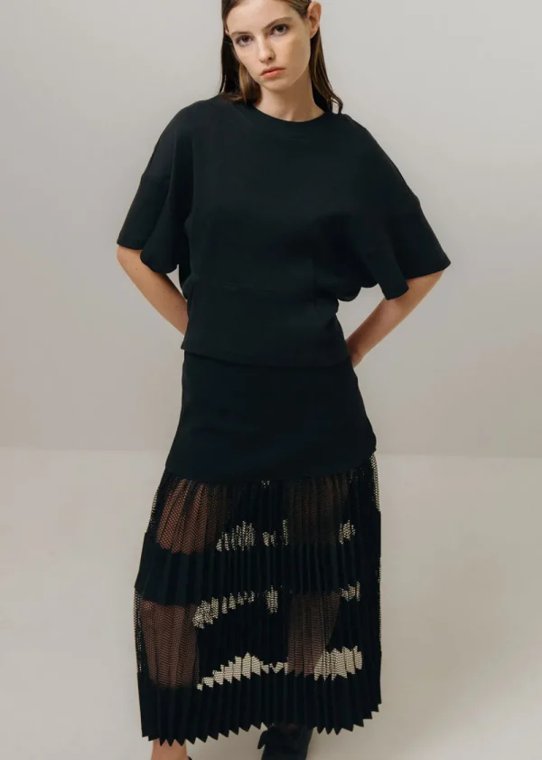 Emin and Paul Tapered T-Shirt - Black | Tops