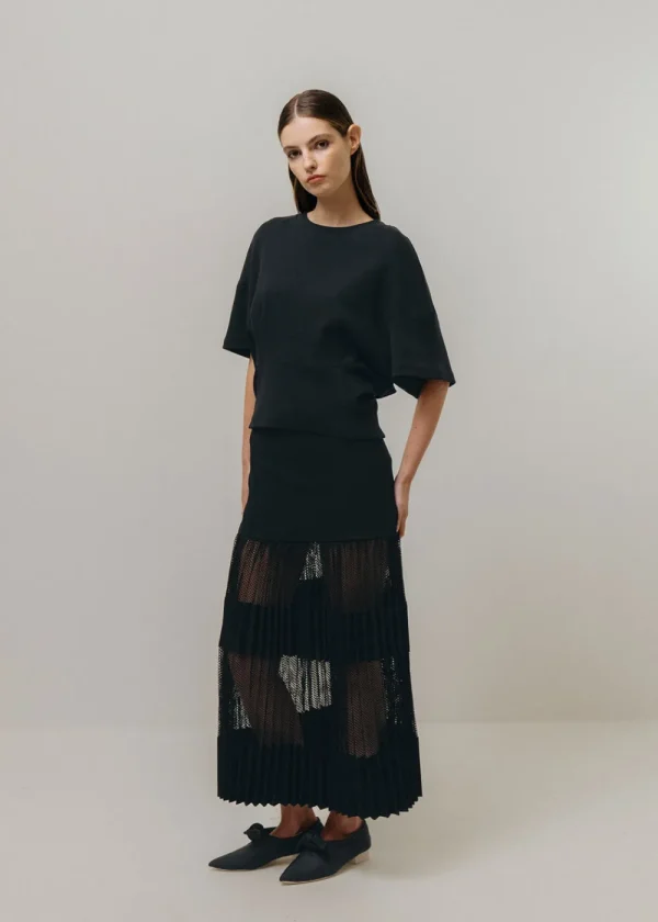 Emin and Paul Tapered T-Shirt - Black | Tops