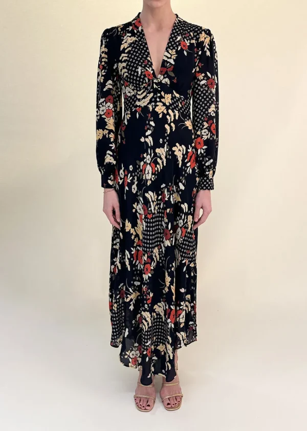 Rixo Trula Dress - Star Floral Black | Dresses