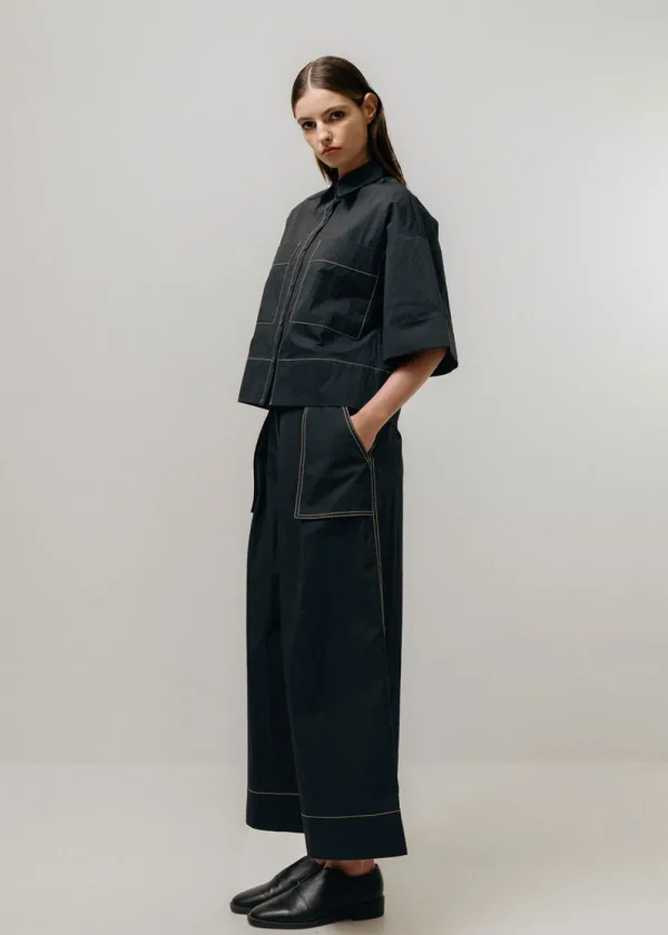 Emin and Paul Ultra Wide Leg Trousers - Black | Trousers