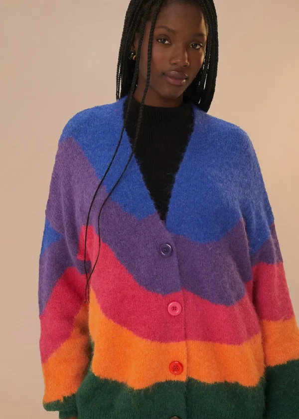 Farm Rio Vintage Waves Cardigan | Knitwear