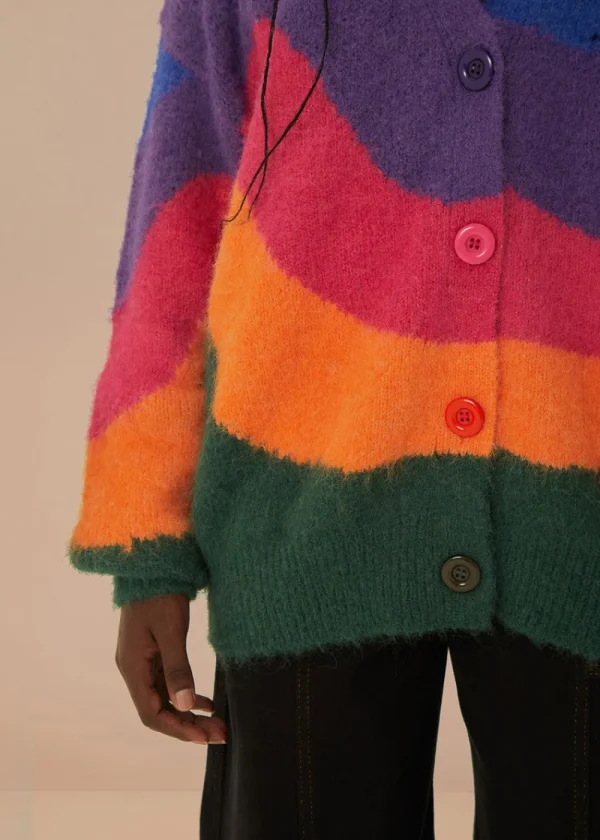Farm Rio Vintage Waves Cardigan | Knitwear
