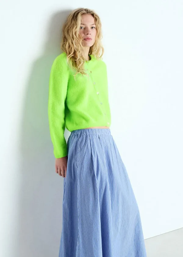 American Vintage Vitow Cardigan - Fluo Apple | Knitwear